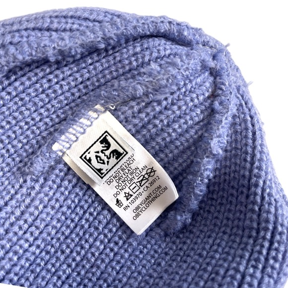 Obey Future Ribbed Cuff Purple Hat ONE SIZE - Picture 3 of 3